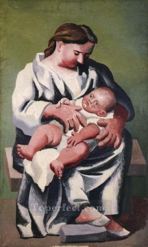 母と子 1921 キュビスト Oil Paintings